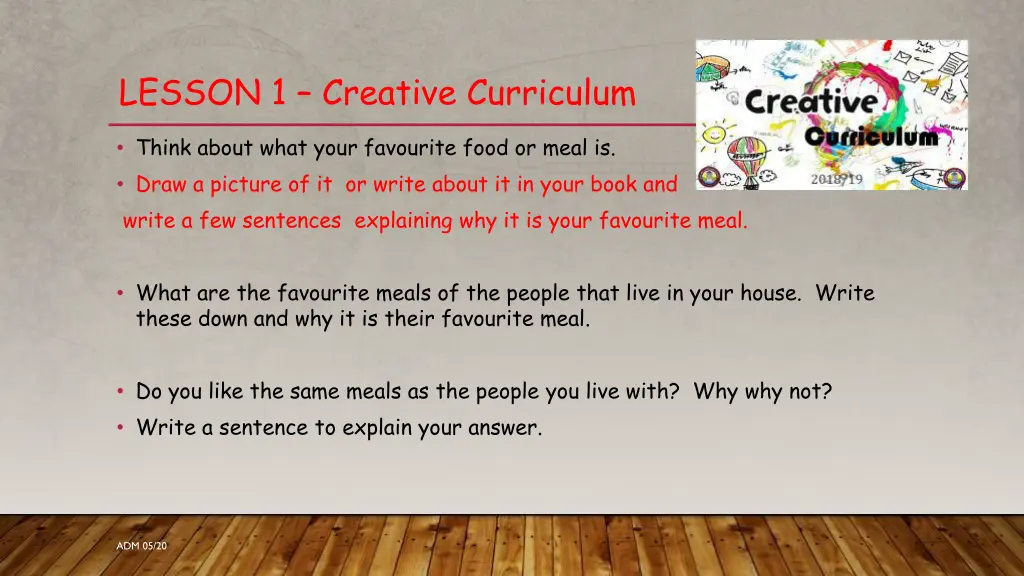 lesson 1 creative curriculum 1