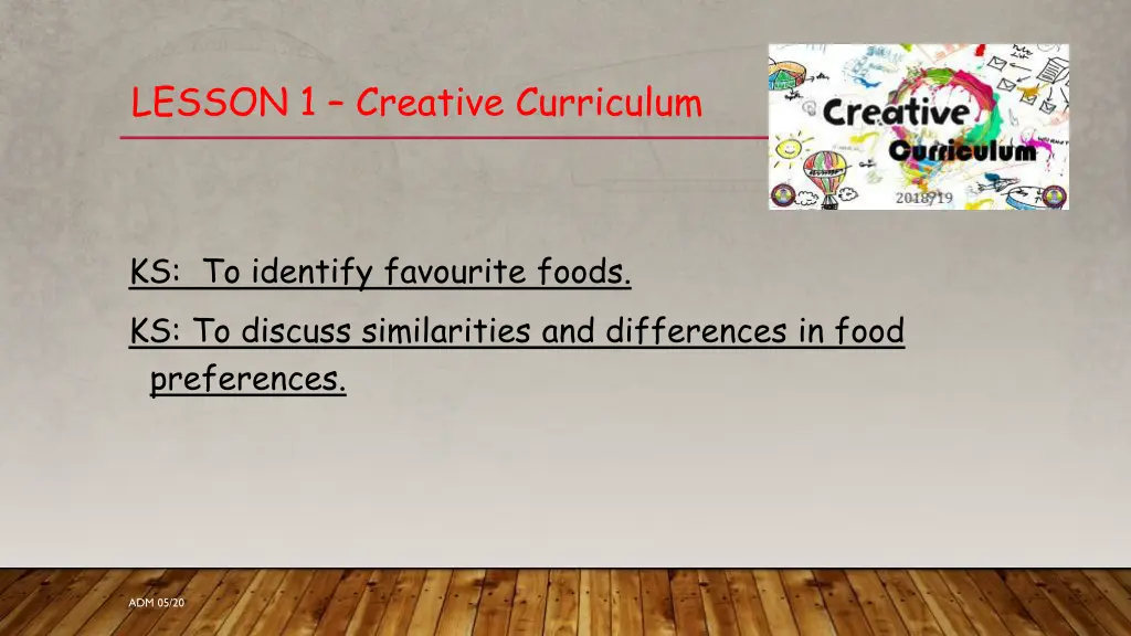 lesson 1 creative curriculum