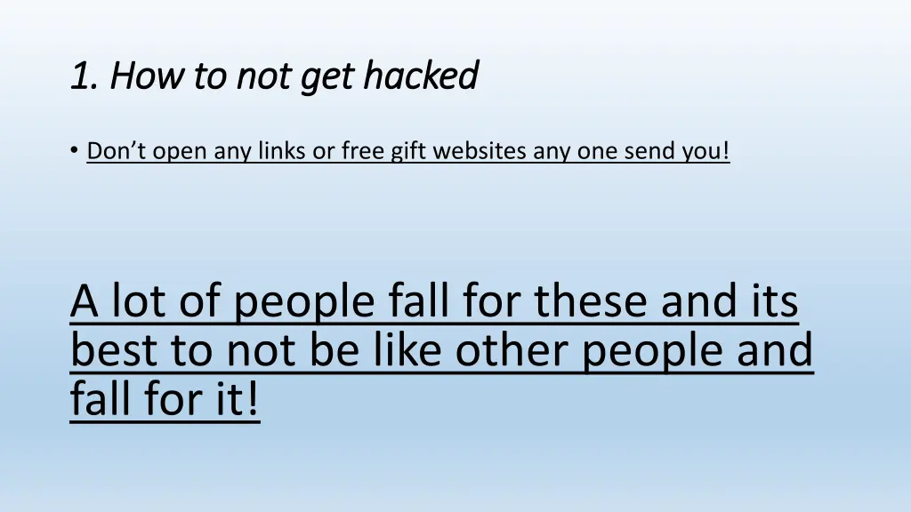 1 how to not get hacked 1 how to not get hacked