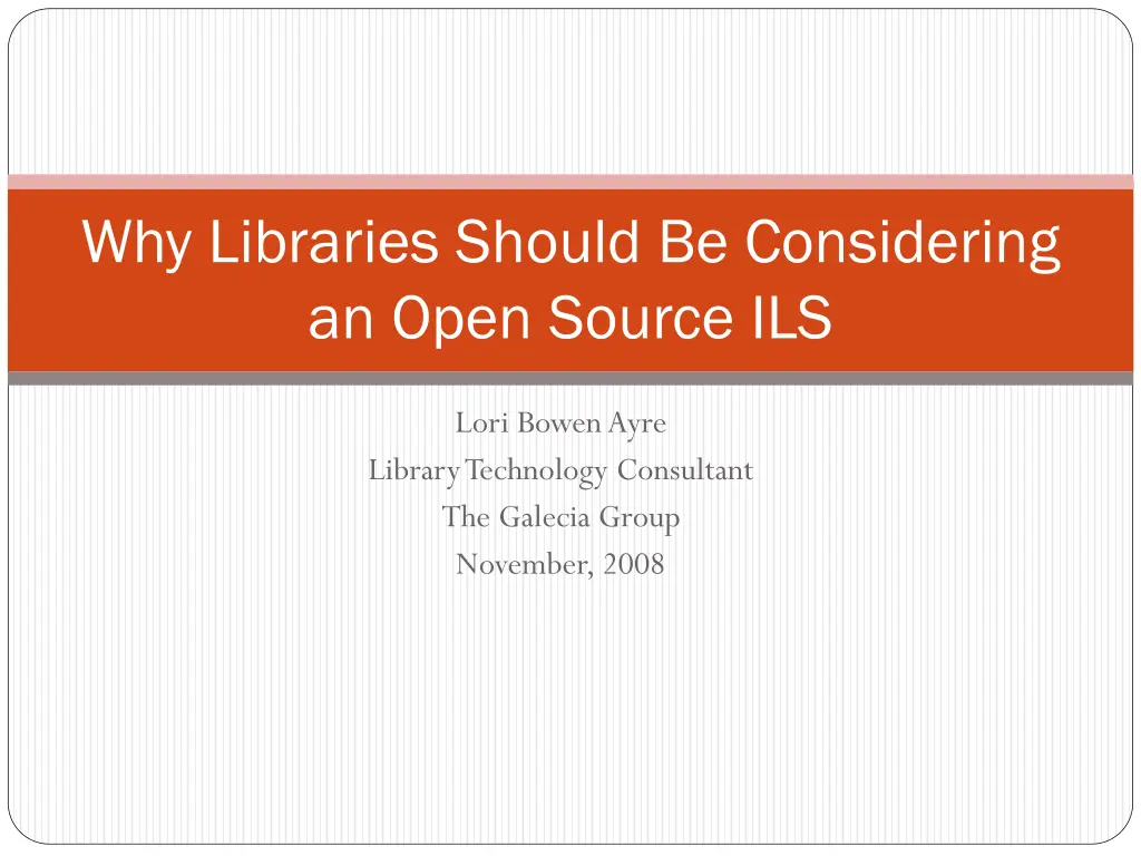 why libraries should be considering an open
