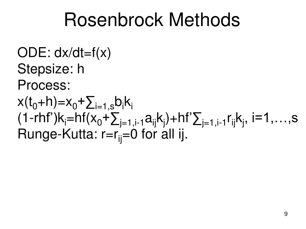 rosenbrock methods
