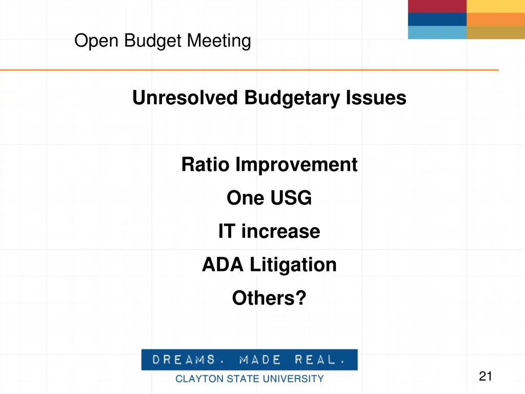 open budget meeting 11