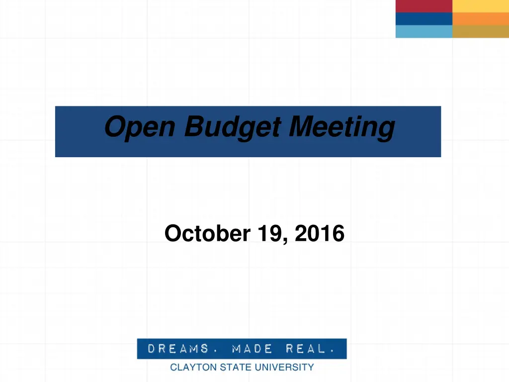 open budget meeting