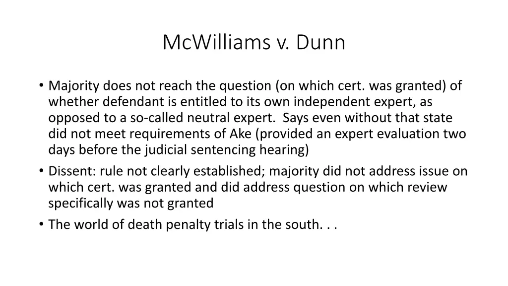 mcwilliams v dunn 1