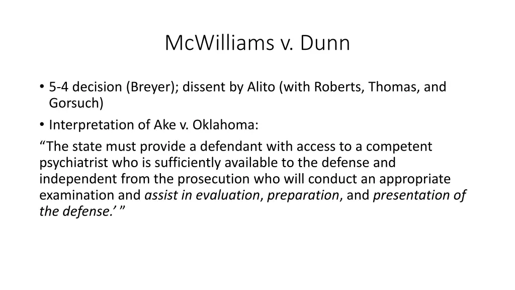 mcwilliams v dunn