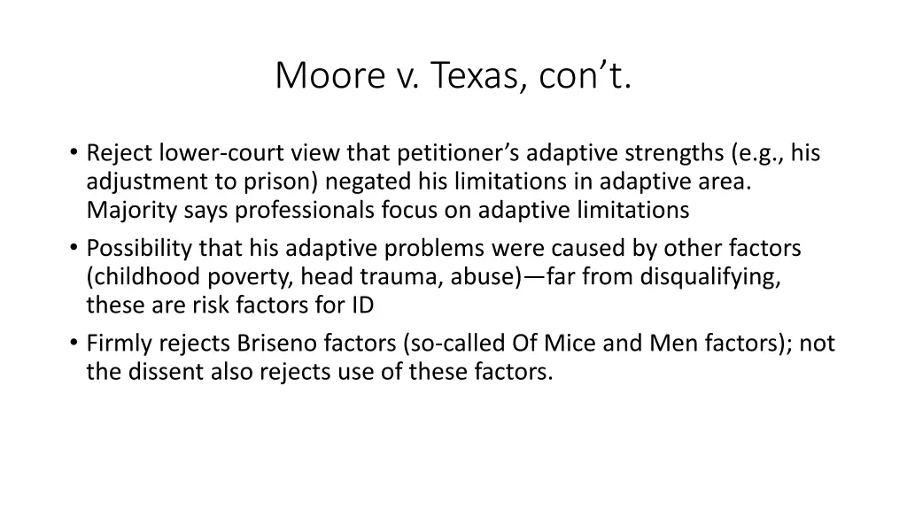 moore v texas con t