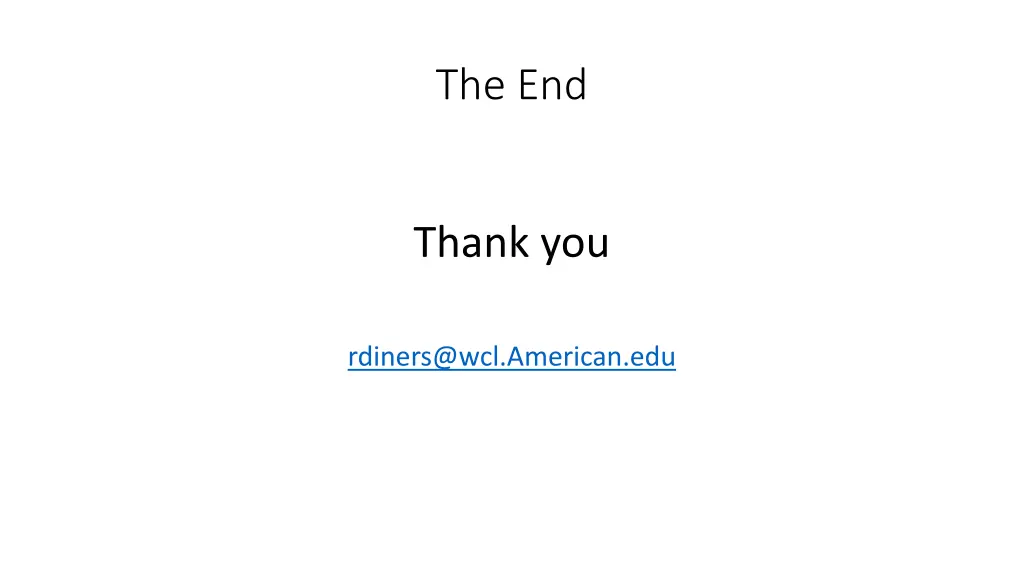 the end