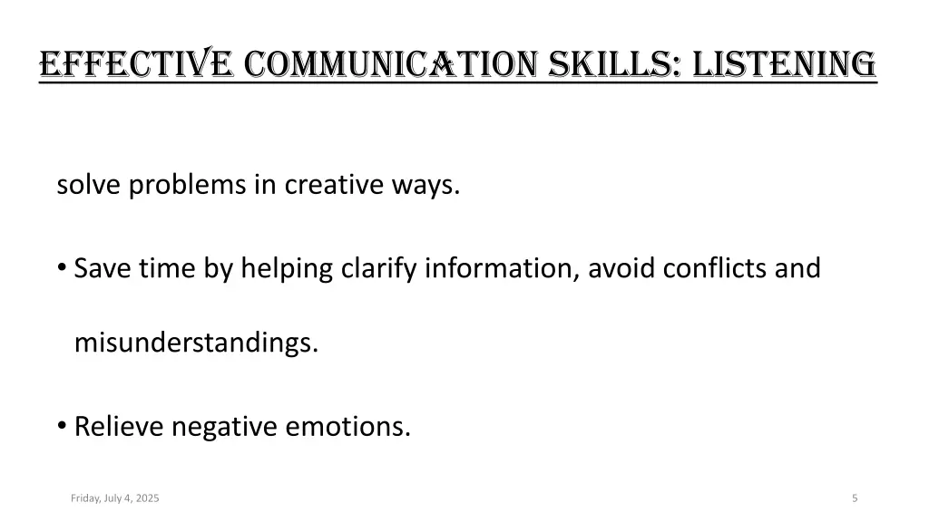 effective communication skills listening 1