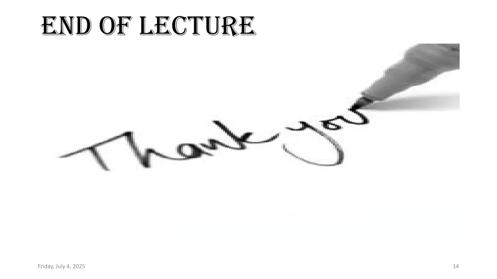 end of lecture