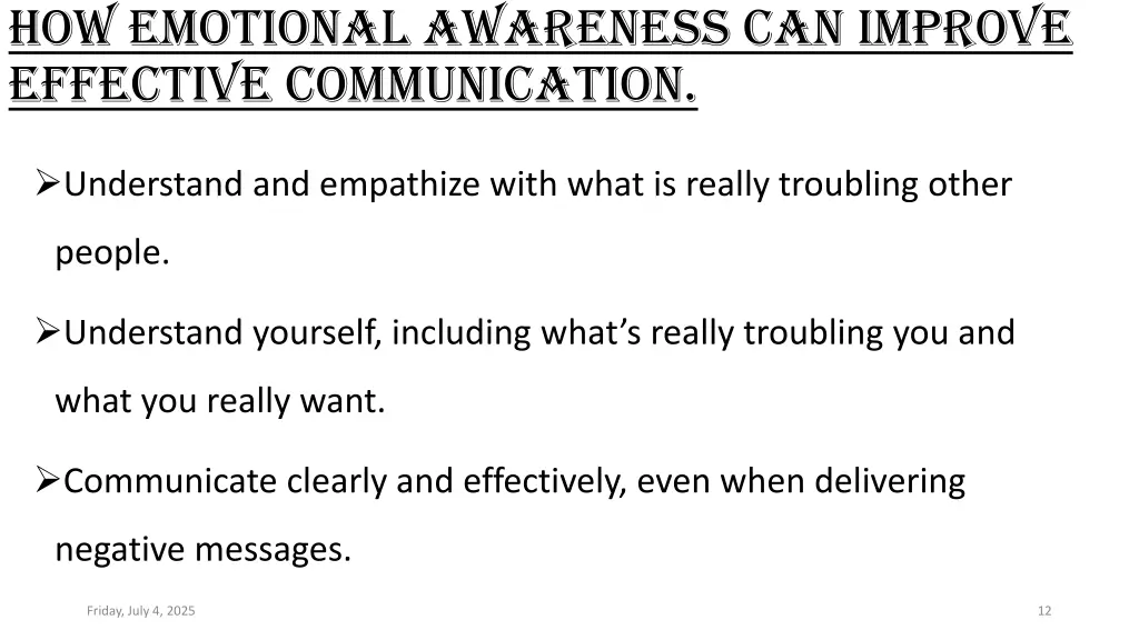 how emotional awareness can improve effective