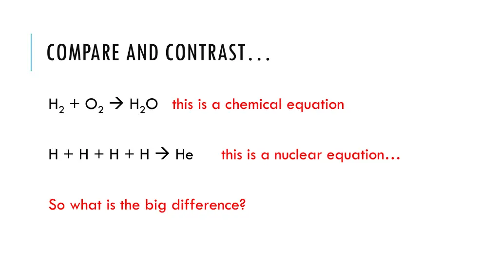 compare and contrast