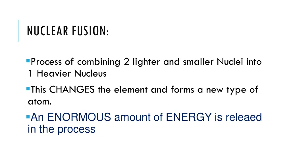 nuclear fusion