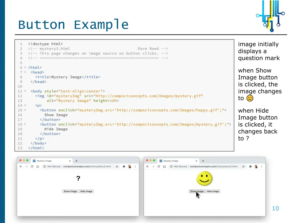 button example