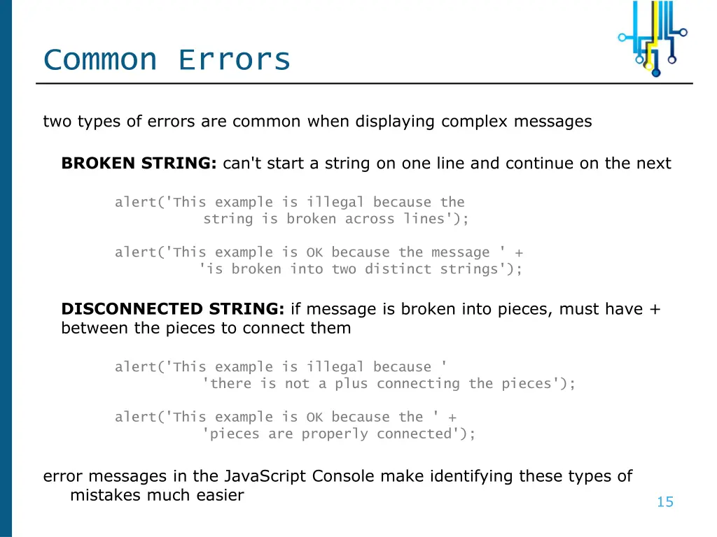 common errors