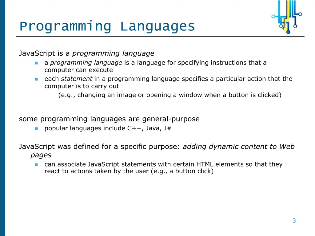 programming languages