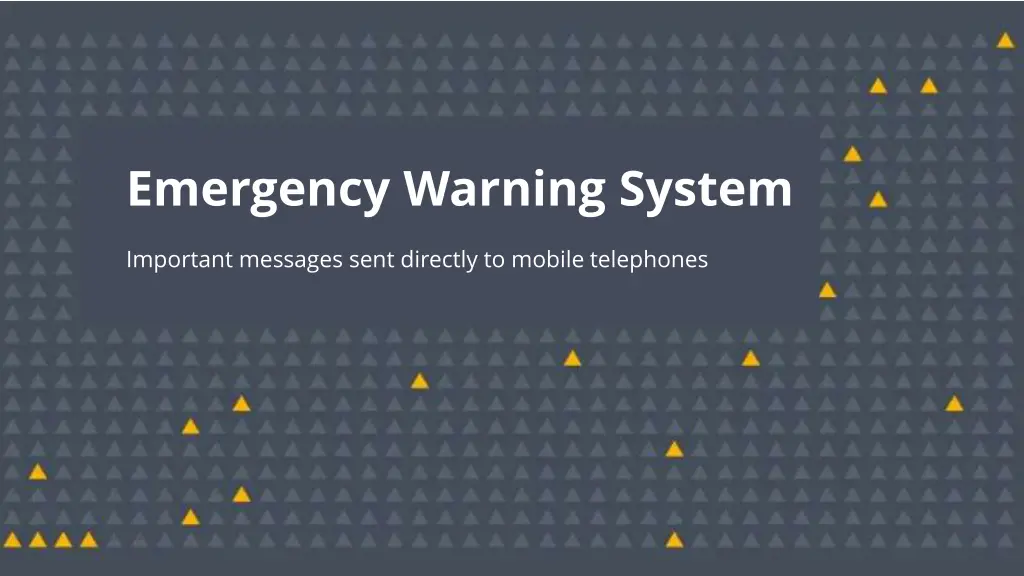 emergency warning system