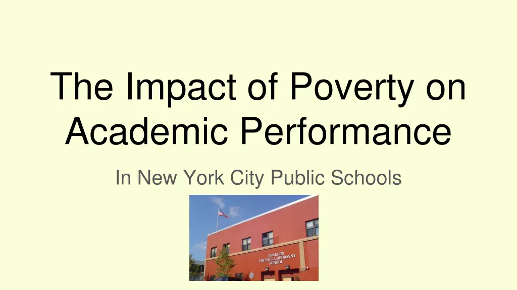 the impact of poverty on academic performance