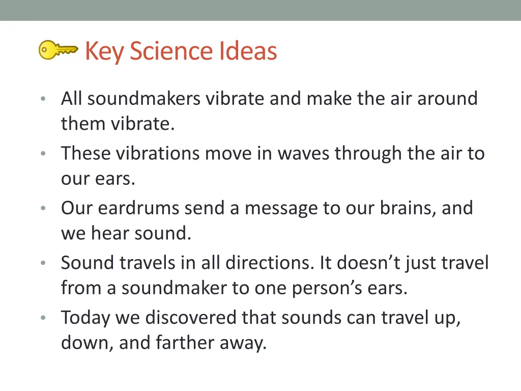 key science ideas