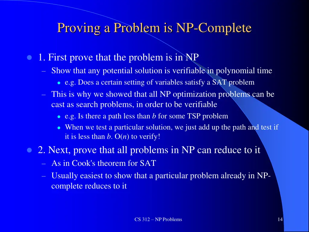 proving a problem is np complete