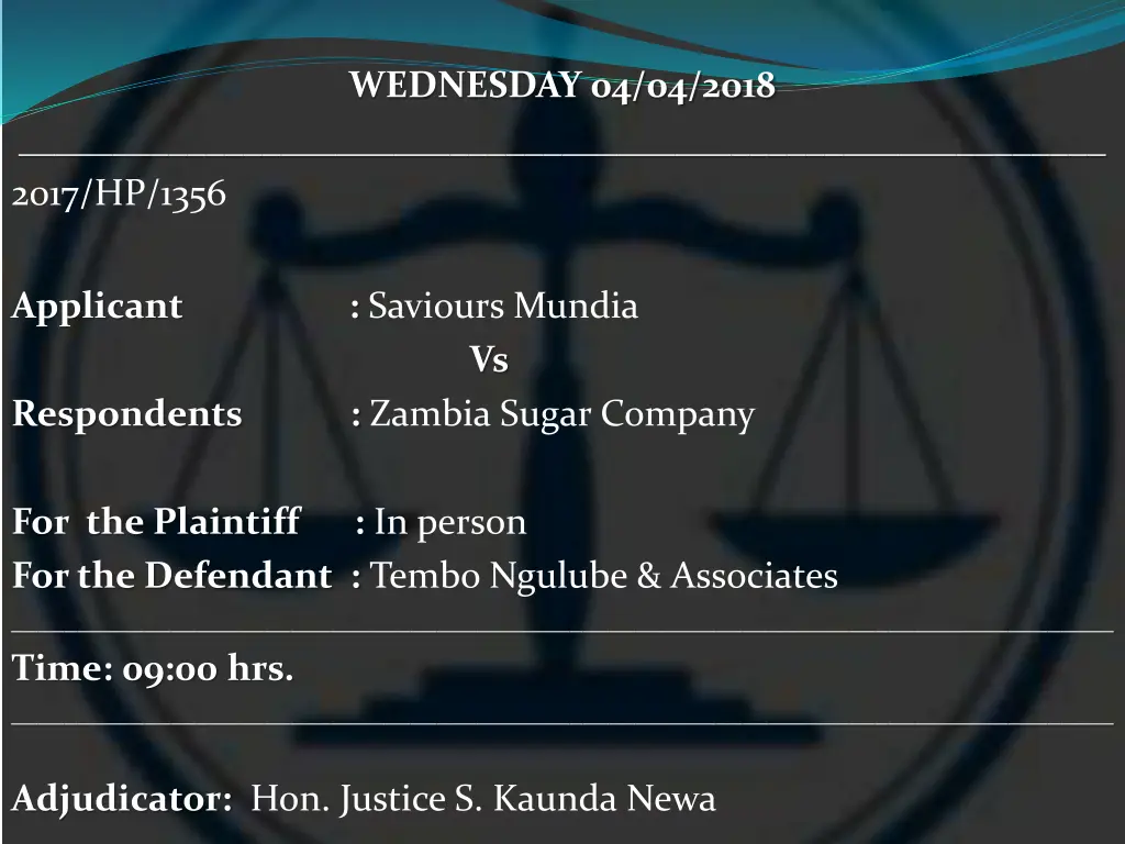 wednesday 04 04 2018