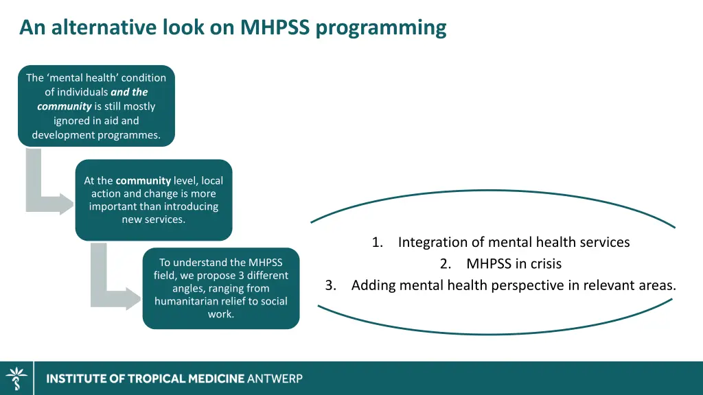 an alternative look on mhpss programming