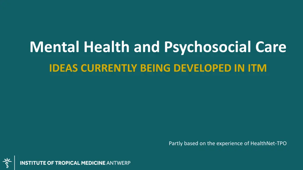 mental health and psychosocial care