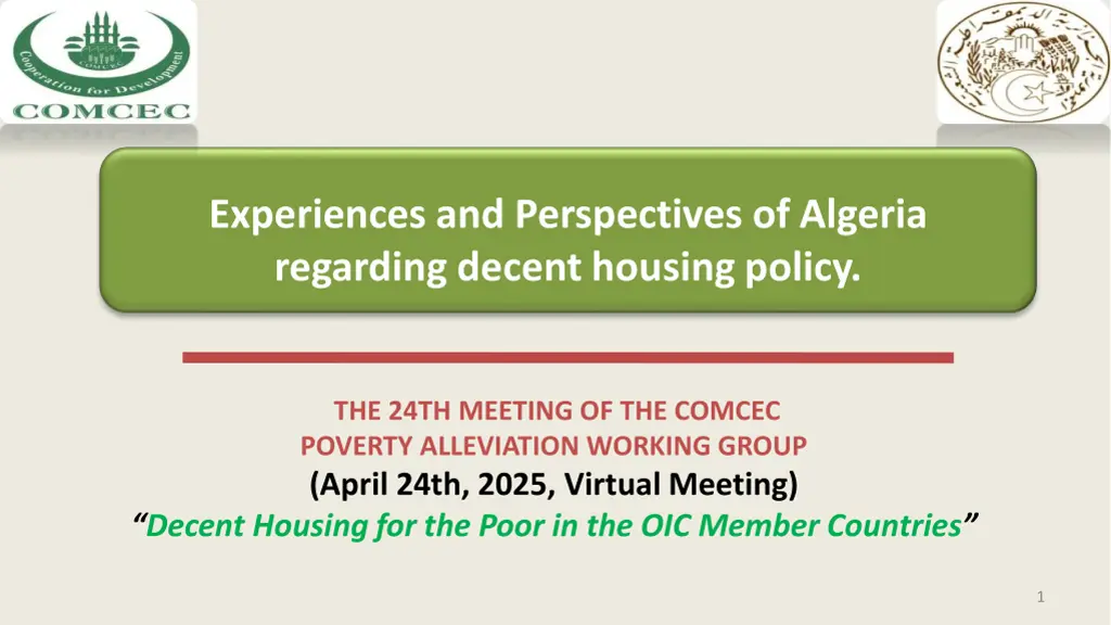 experiences and perspectives of algeria regarding