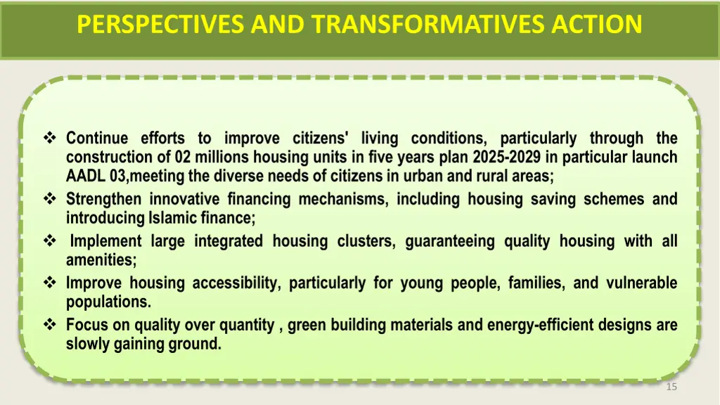 perspectives and transformatives action