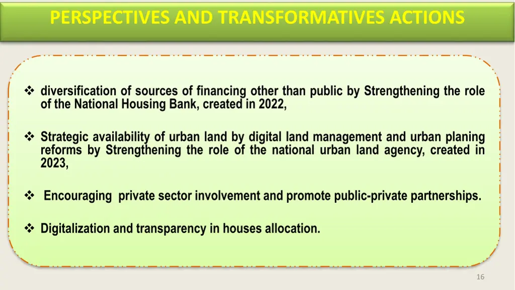 perspectives and transformatives actions