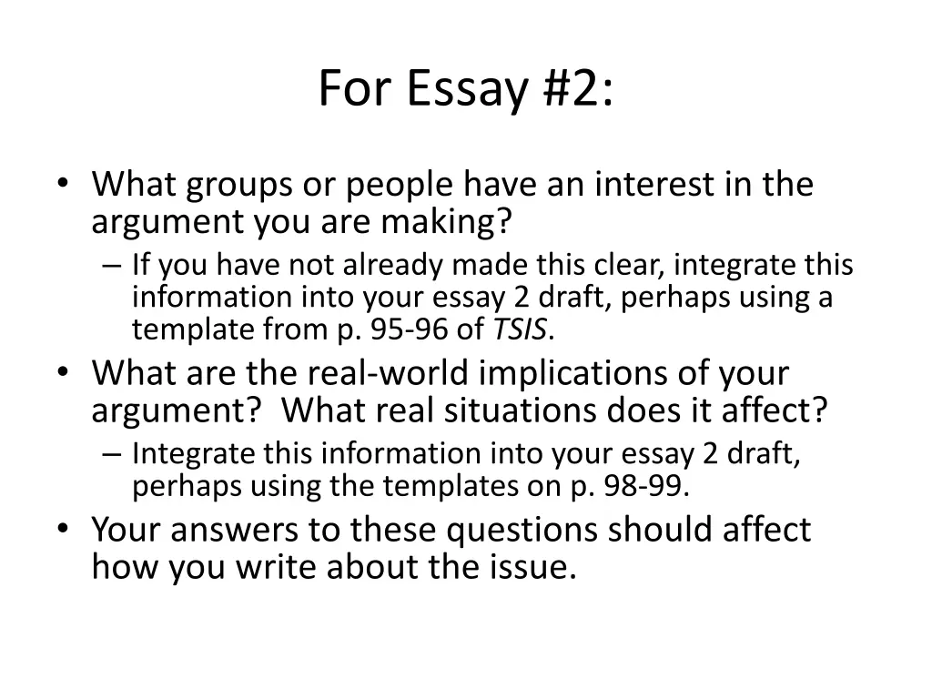 for essay 2