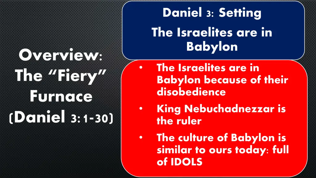 daniel 3 setting