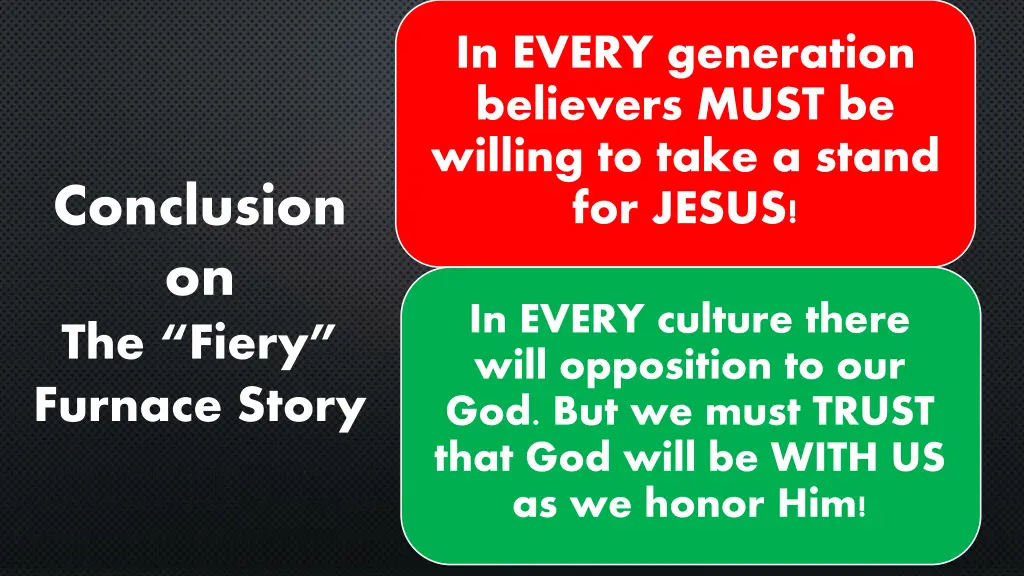 in every generation believers must be willing