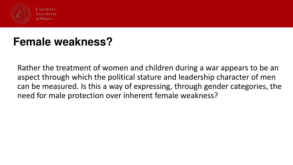 female weakness