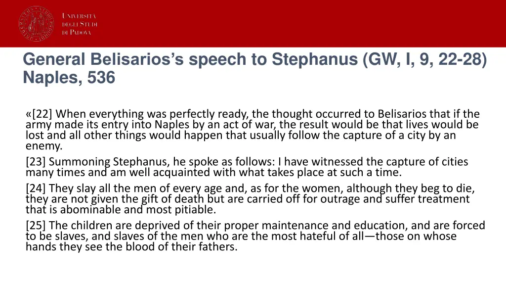 general belisarios s speech to stephanus