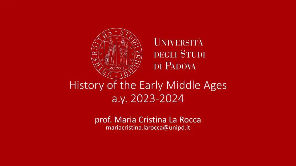 history of the early middle ages a y 2023 2024