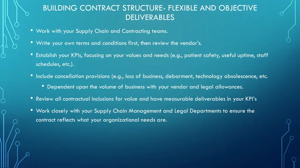 building contract structure flexible