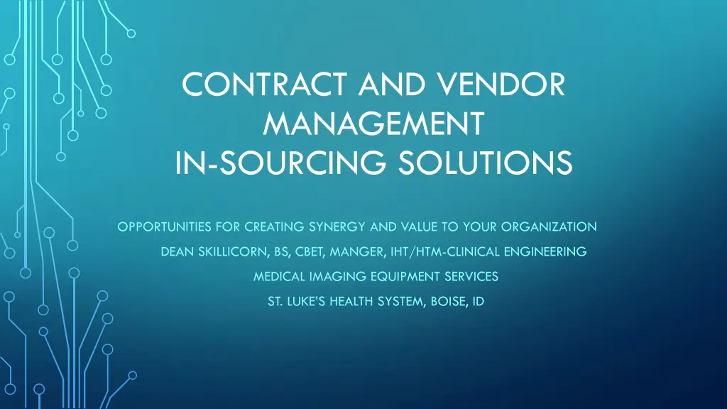 contract and vendor management in sourcing