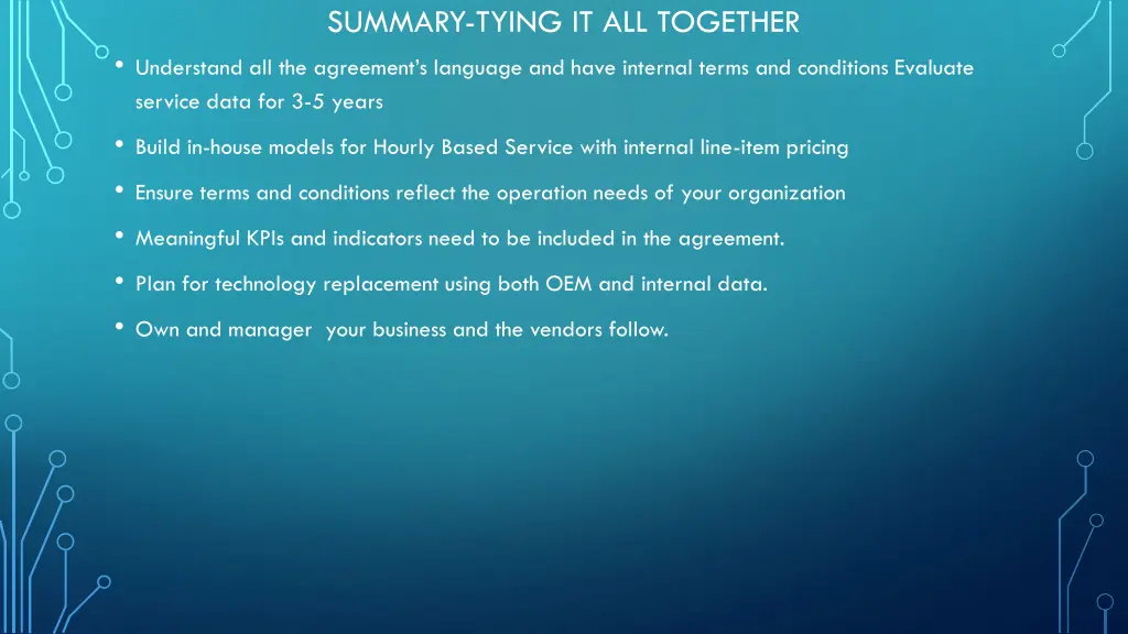 summary tying it all together understand