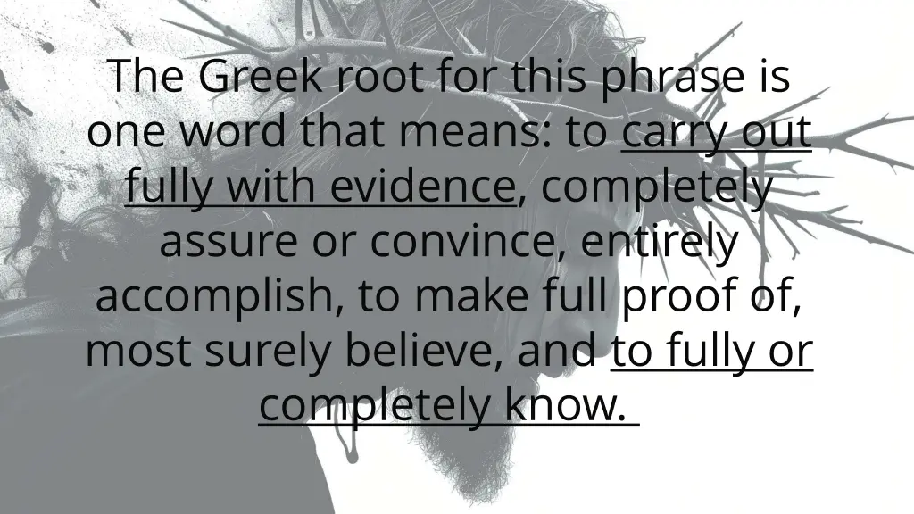 the greek root for this phrase is one word that