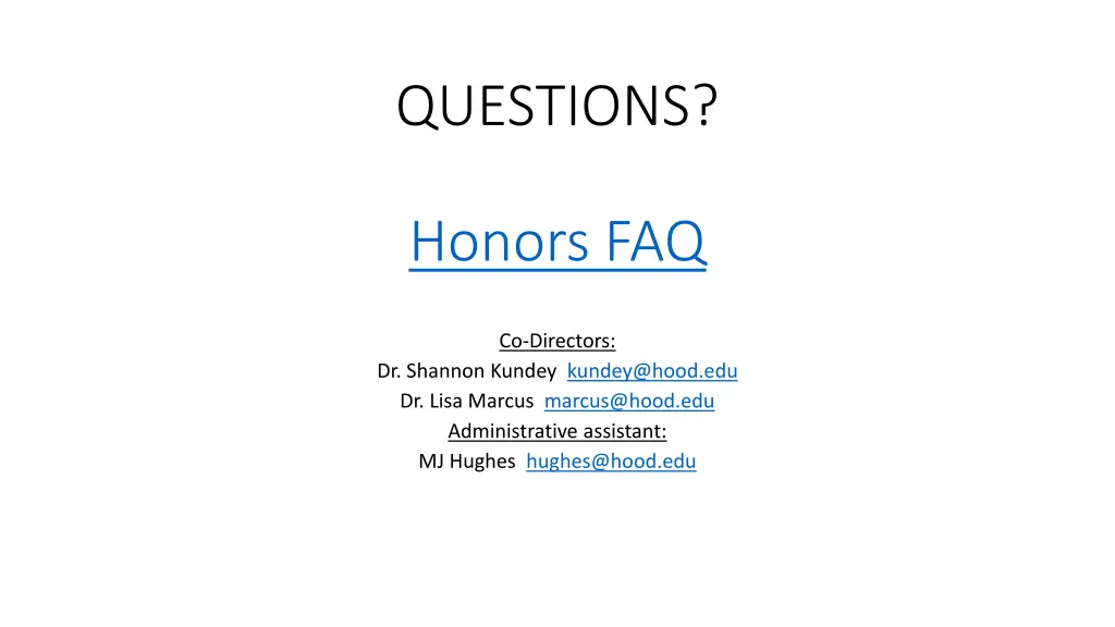questions