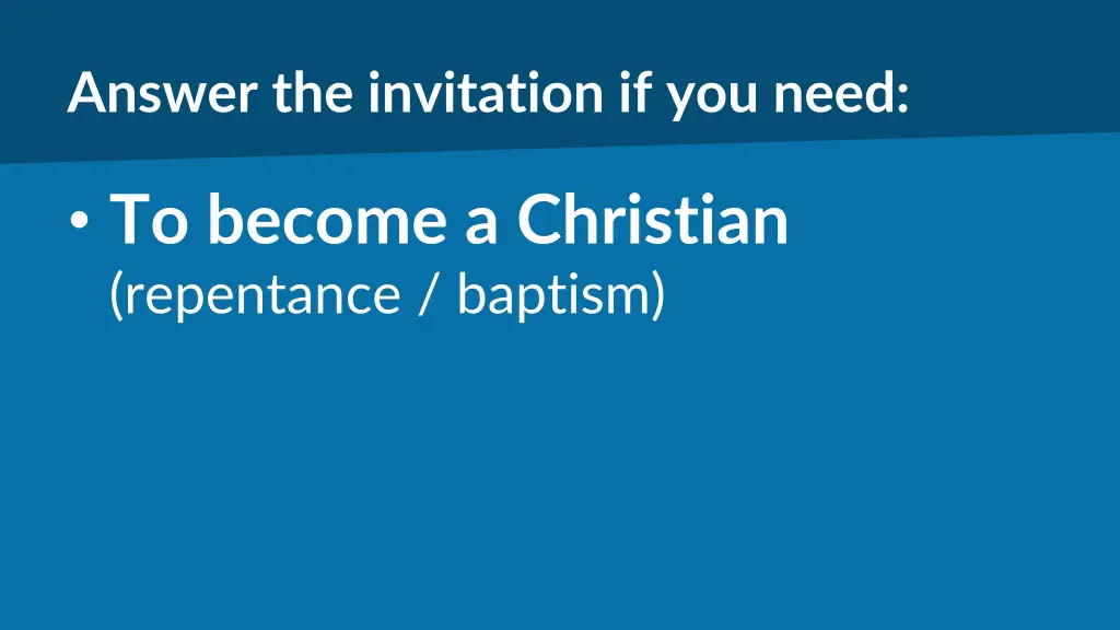answer the invitation if you need