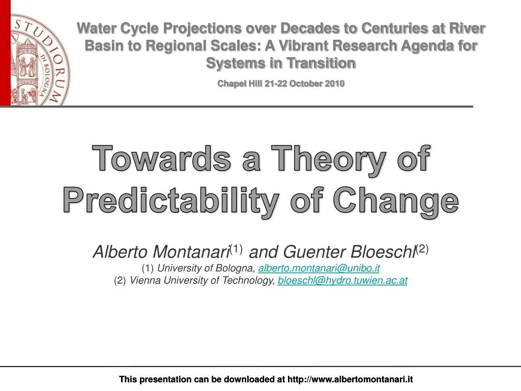 water cycle projections over decades to centuries