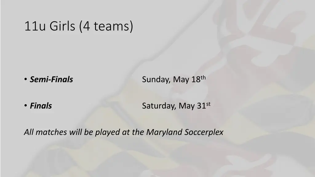 11u girls 4 teams