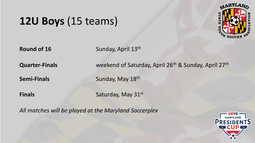 12u boys 15 teams