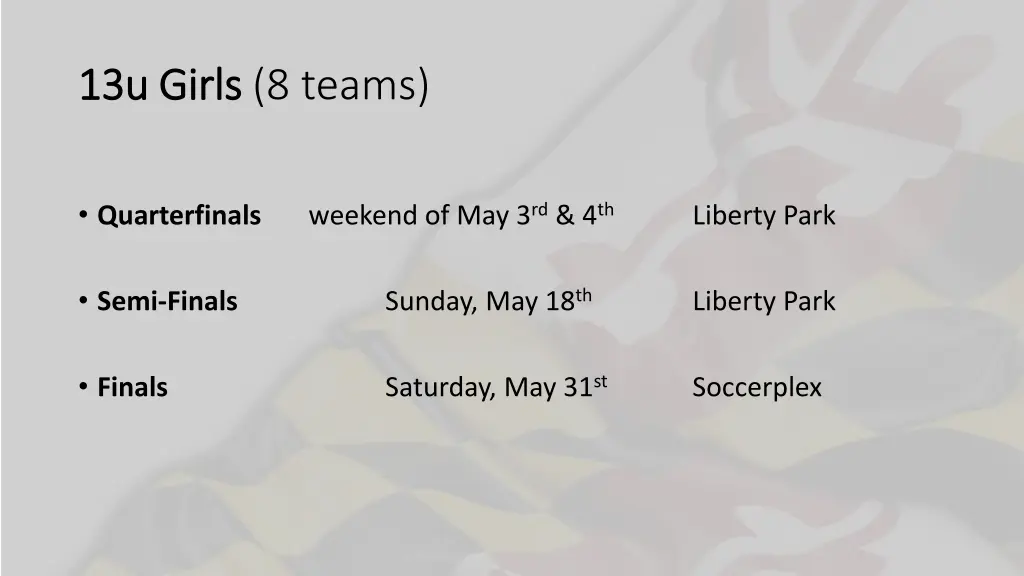 13u girls 13u girls 8 teams