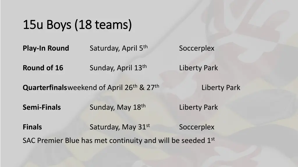 15u boys 18 teams 15u boys 18 teams
