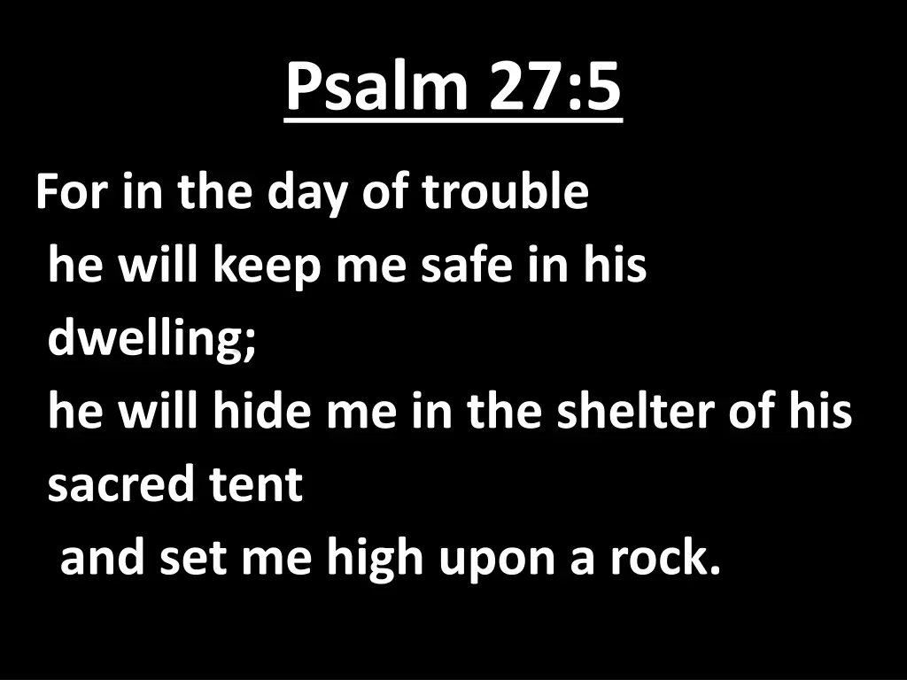 psalm 27 5