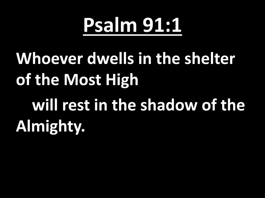 psalm 91 1 1