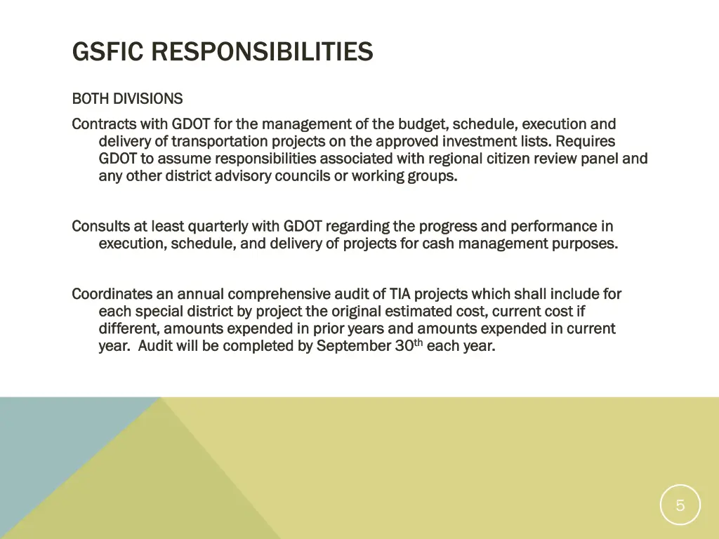 gsfic responsibilities 2