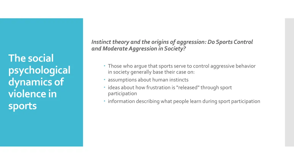 instinct theory and the origins of aggression